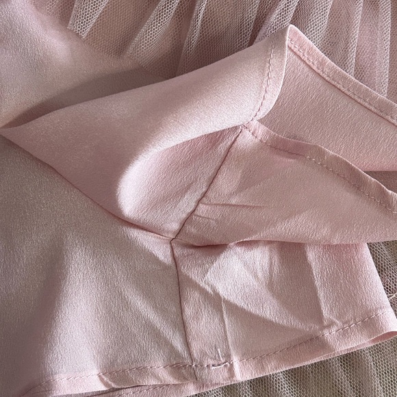 Very J Skort Pink Ruffle Lace Miniskirt Skort NWT Size Medium - Picture 3 of 9